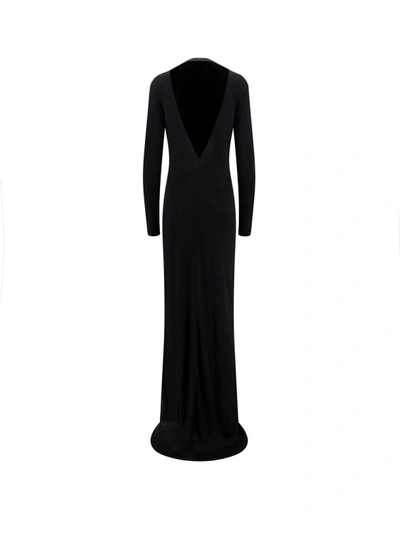 Shop The Nina Studio Stretch Viscose And Silk Dress In Black