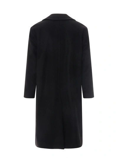 Shop Hevo Virgin Wool Coat In Black