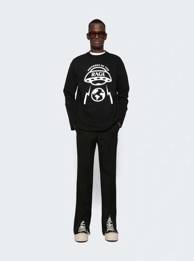 Shop Members Of The Rage Oversized Logo Long Sleeve T-shirt In Black