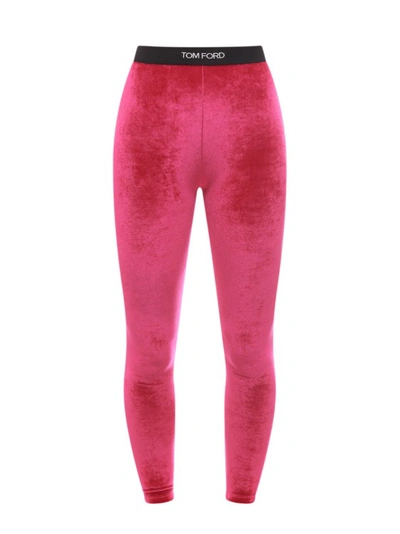 Shop Tom Ford Chenille Leggings In Pink
