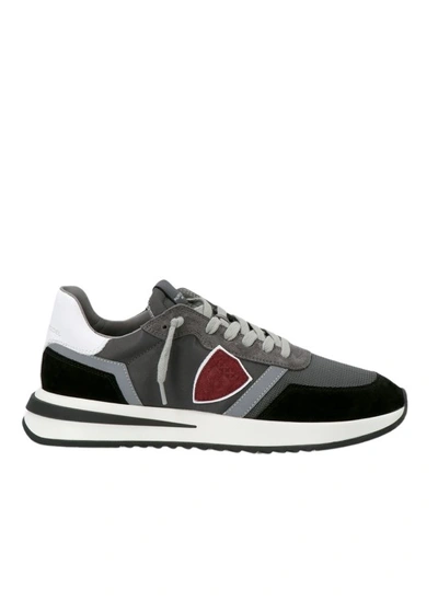 Shop Philippe Model Tropez Running Sneakers In Grey