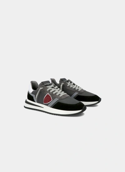 Shop Philippe Model Tropez Running Sneakers In Grey
