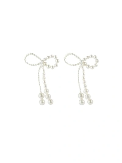 Shop Sophie Bille Brahe Grande Rosette De Pearls Large Bow Earrings In Not Applicable