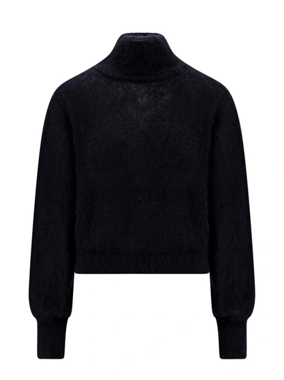 Shop Alberta Ferretti Mohair Sweater In Black
