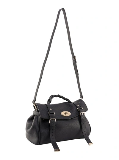 Shop Mulberry Handbag In Textured Leather In Black