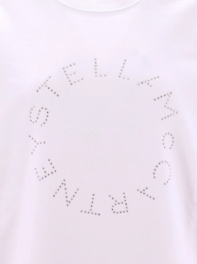 Shop Stella Mccartney Sustainable Cotton Sweatshirt With Frontal Logo In White