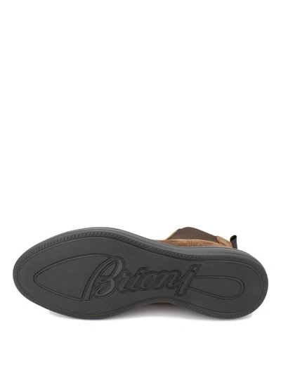 Shop Brioni Brown Ankle Boots