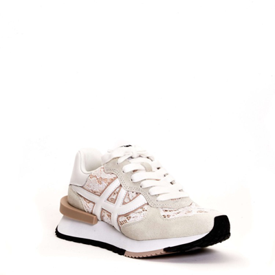 Shop Ash Toxic Lace Powder Sneakers In White