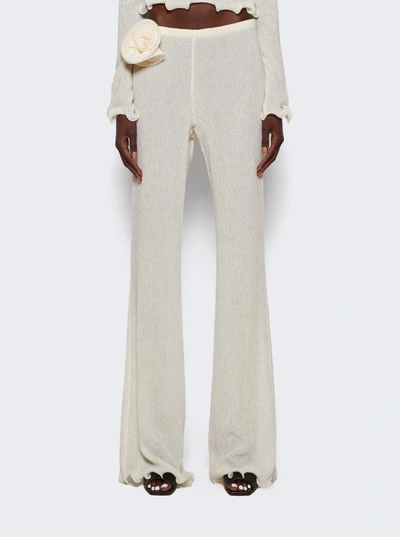 Shop Magda Butrym Flare 3d Pants In White