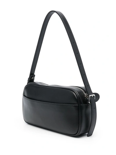 Shop Courrèges Black Vachette Leather Handbag