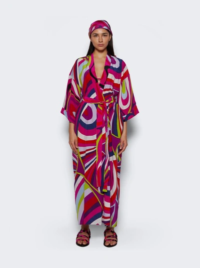 Shop Pucci Belted Kimono Dress In Pink