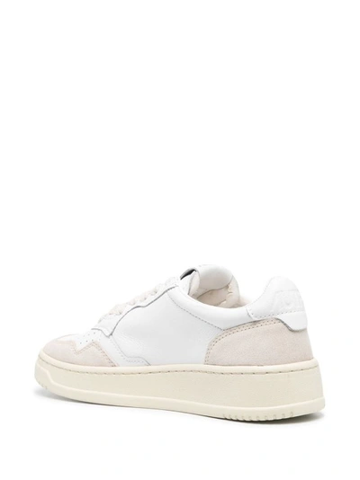 Shop Autry White Leather Sneakers