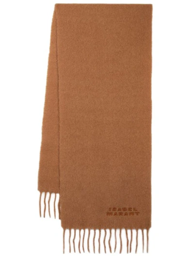 Shop Isabel Marant Firny Scarf - Wool - Beige In Brown