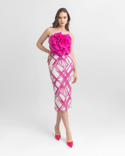 Shop Gemy Maalouf Pencil-cut Skirt - Midi Skirts In Pink