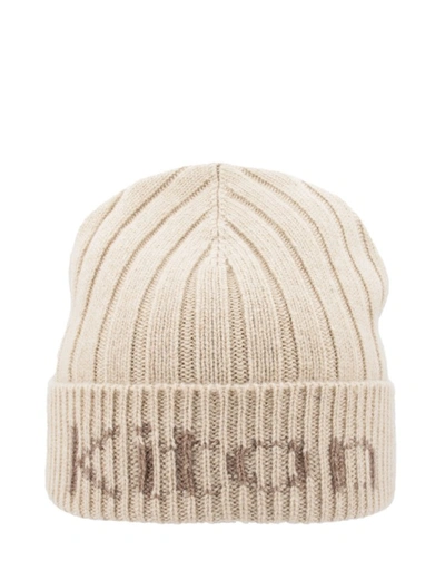 Shop Kiton Knitted Hat In Neutrals