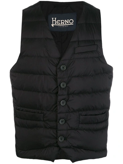 Shop Herno Black Padded Vest