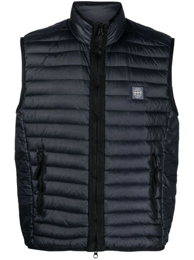 Shop Stone Island Blue Padded Vest