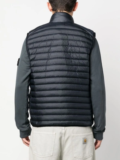 Shop Stone Island Blue Padded Vest