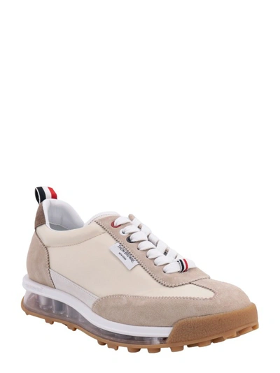 Shop Thom Browne Nylon And Suede Sneakers In Brown
