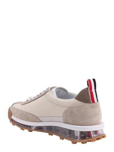 Shop Thom Browne Nylon And Suede Sneakers In Brown