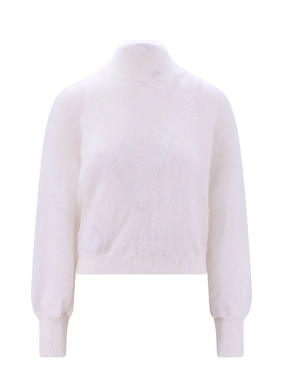 Shop Alberta Ferretti Mohair Sweater In White