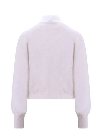Shop Alberta Ferretti Mohair Sweater In White