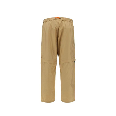 Moncler Elastic Waist Straight Leg Trousers In Brown