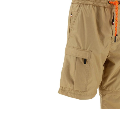 Moncler Elastic Waist Straight Leg Trousers In Brown