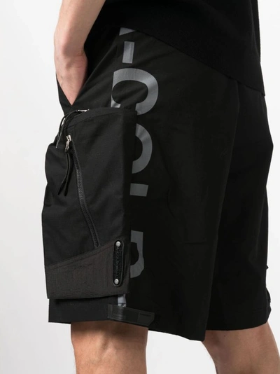 Shop A-cold-wall* Marble Print Shorts In Black
