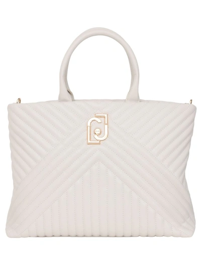 Shop Liu •jo Quilted White Shopper Bag