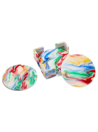 Shop Edie Parker Round Coasters In Not Applicable