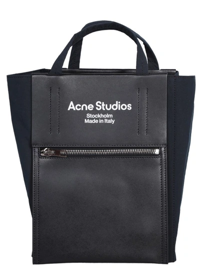 Shop Acne Studios Black Leather Tote Bag