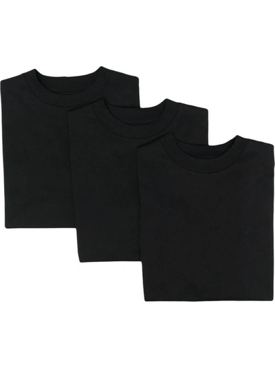 Shop Jil Sander 3-pc Black Cotton T-shirt