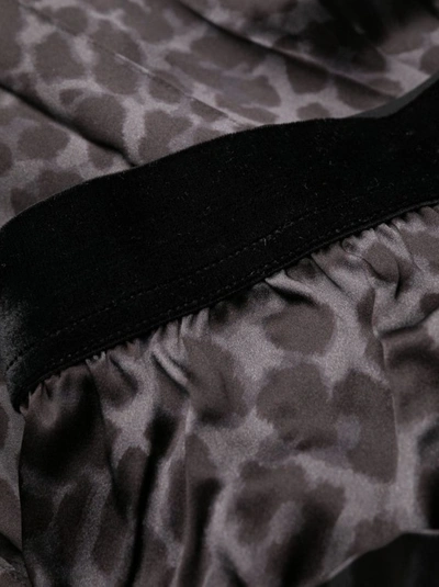 Shop Tom Ford Leopard Print Underwear In Black