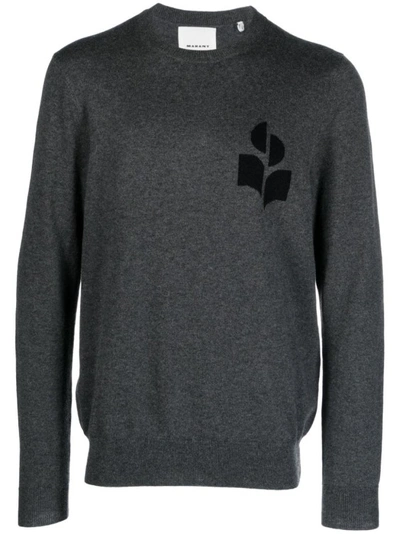 Shop Isabel Marant Grey Wool Blend Sweater