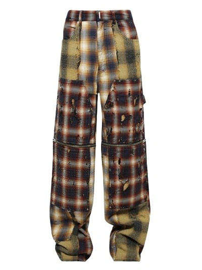 Shop Givenchy Zip Off Carpenter Denim Trousers In Multicolor