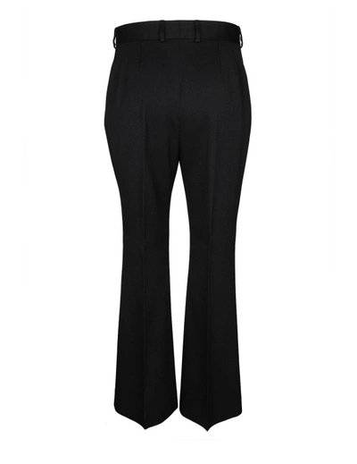 Shop Lanvin Black Wool Tailored Flared Trousers