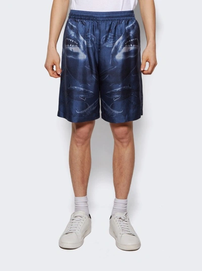 Shop Burberry Casual Shorts In Blue