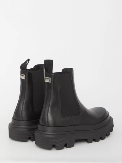 Shop Dolce & Gabbana Black Chelsea Boots
