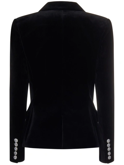 Shop Alexandre Vauthier Cotton Tuxedo Jacket In Black