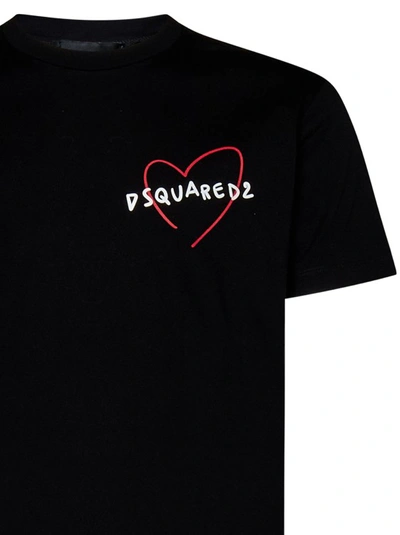 DSQUARED2 HEART LOGO-PRINT T-SHIRT – Baltini