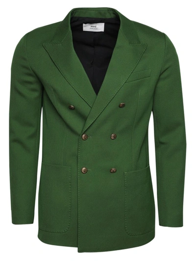 Shop Ami Alexandre Mattiussi Double Breasted Jacket In Green