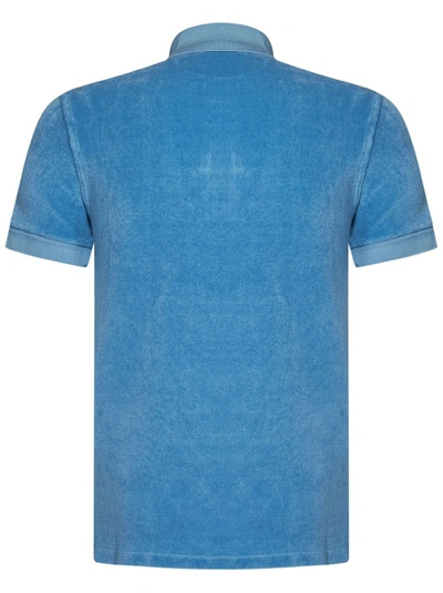 Shop Tom Ford Aqua Blue Polo Shirt