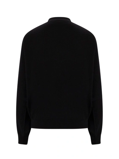 Shop Kenzo Wool Sweater With Embroidery In Black