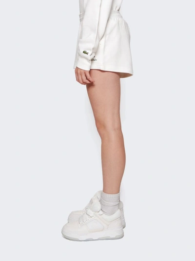 Shop Sporty And Rich X Lacoste Serif Disco Short In White