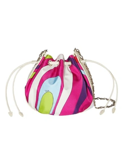 Shop Pucci Drawstring Bag In Pink