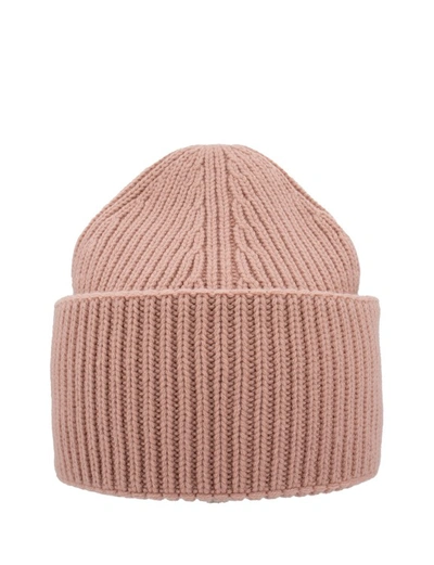 Shop Fabiana Filippi Pink Knitted Blend Wool Hat