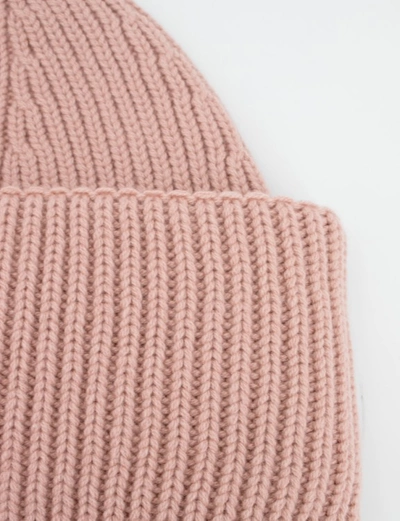 Shop Fabiana Filippi Pink Knitted Blend Wool Hat