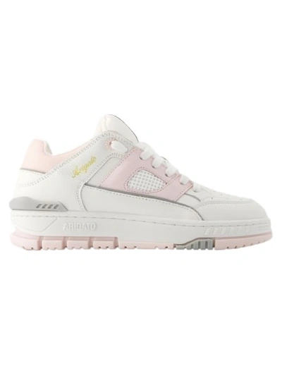Shop Axel Arigato Area Lo Sneakers - Leather - White/light Pink
