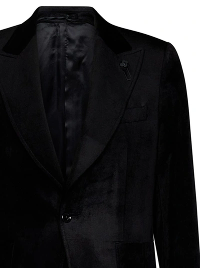 Shop Lardini Black Blazer Jacket